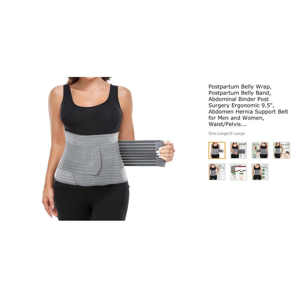Gray Postpartum Belly Wrap